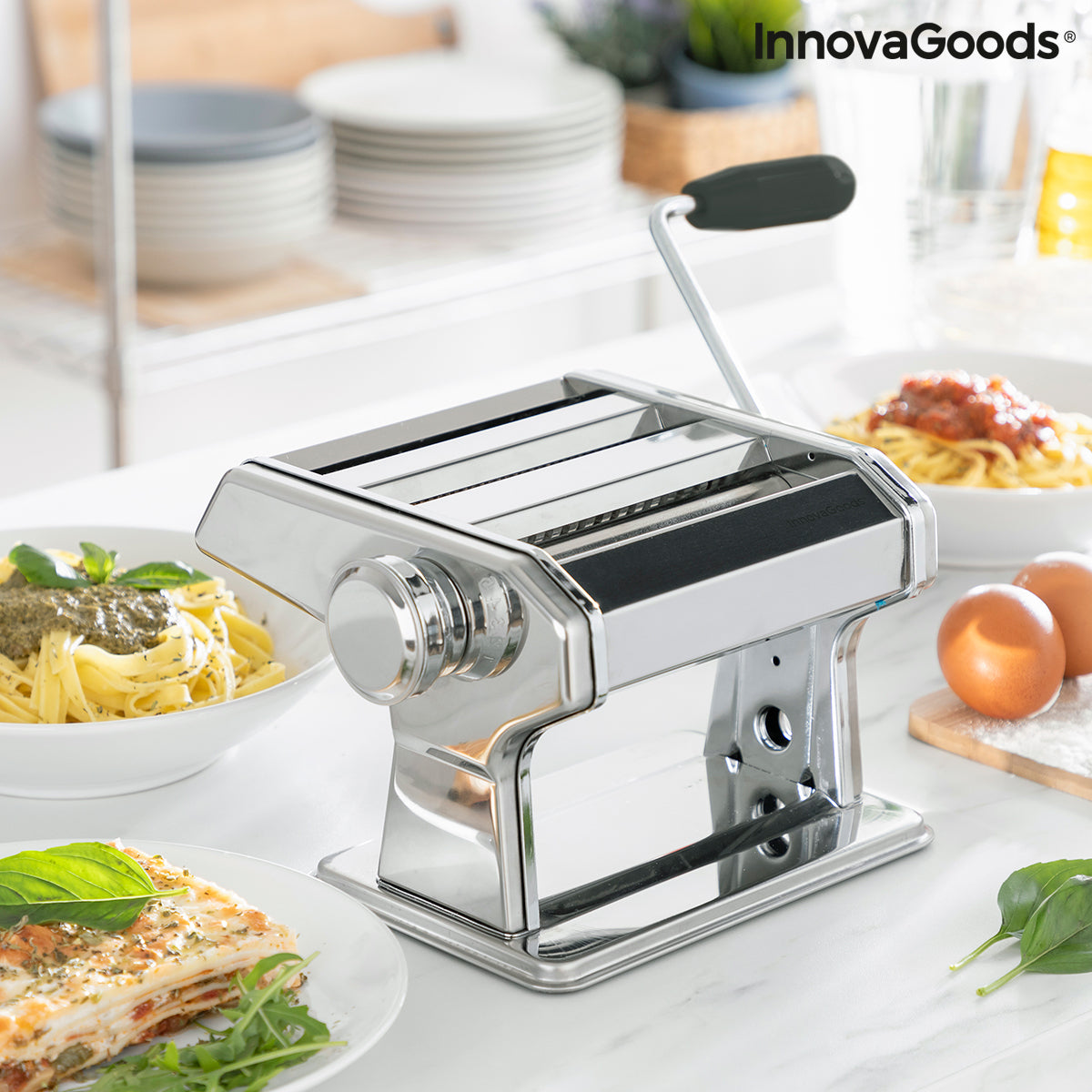 Máquina para hacer pasta fresca con recetas Frashta InnovaGoods