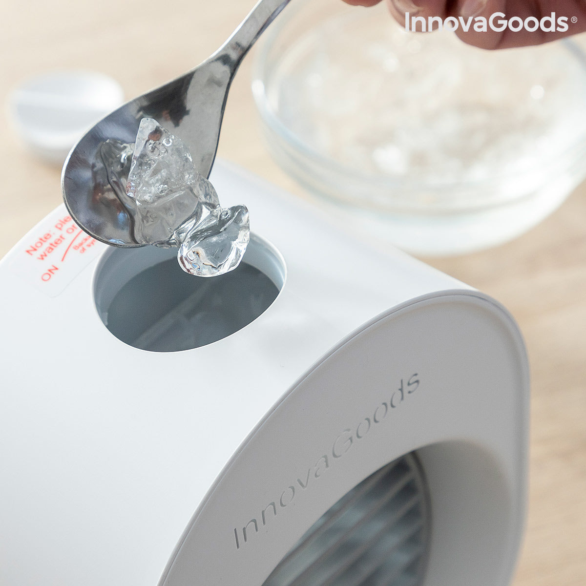 Mini enfriador de aire ultrasónico y humidificador con LED Koolizer InnovaGoods
