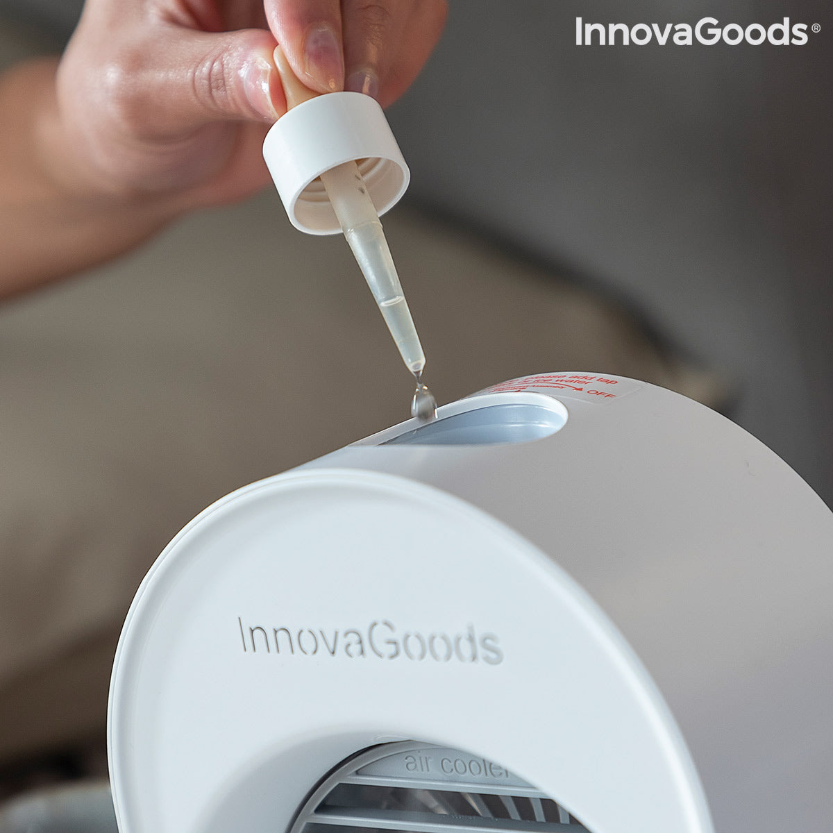 Mini enfriador de aire ultrasónico y humidificador con LED Koolizer InnovaGoods