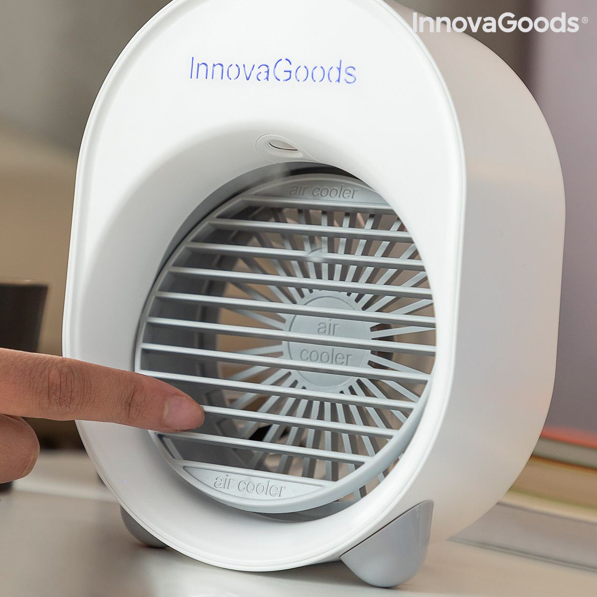 Mini enfriador de aire ultrasónico y humidificador con LED Koolizer InnovaGoods