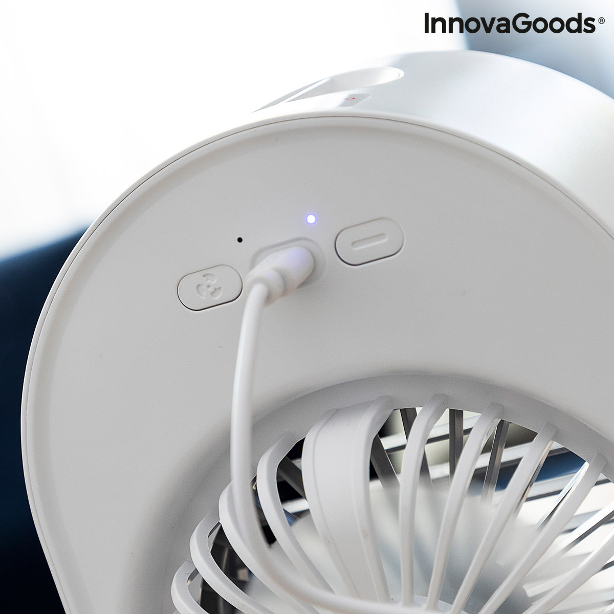 Mini enfriador de aire ultrasónico y humidificador con LED Koolizer InnovaGoods