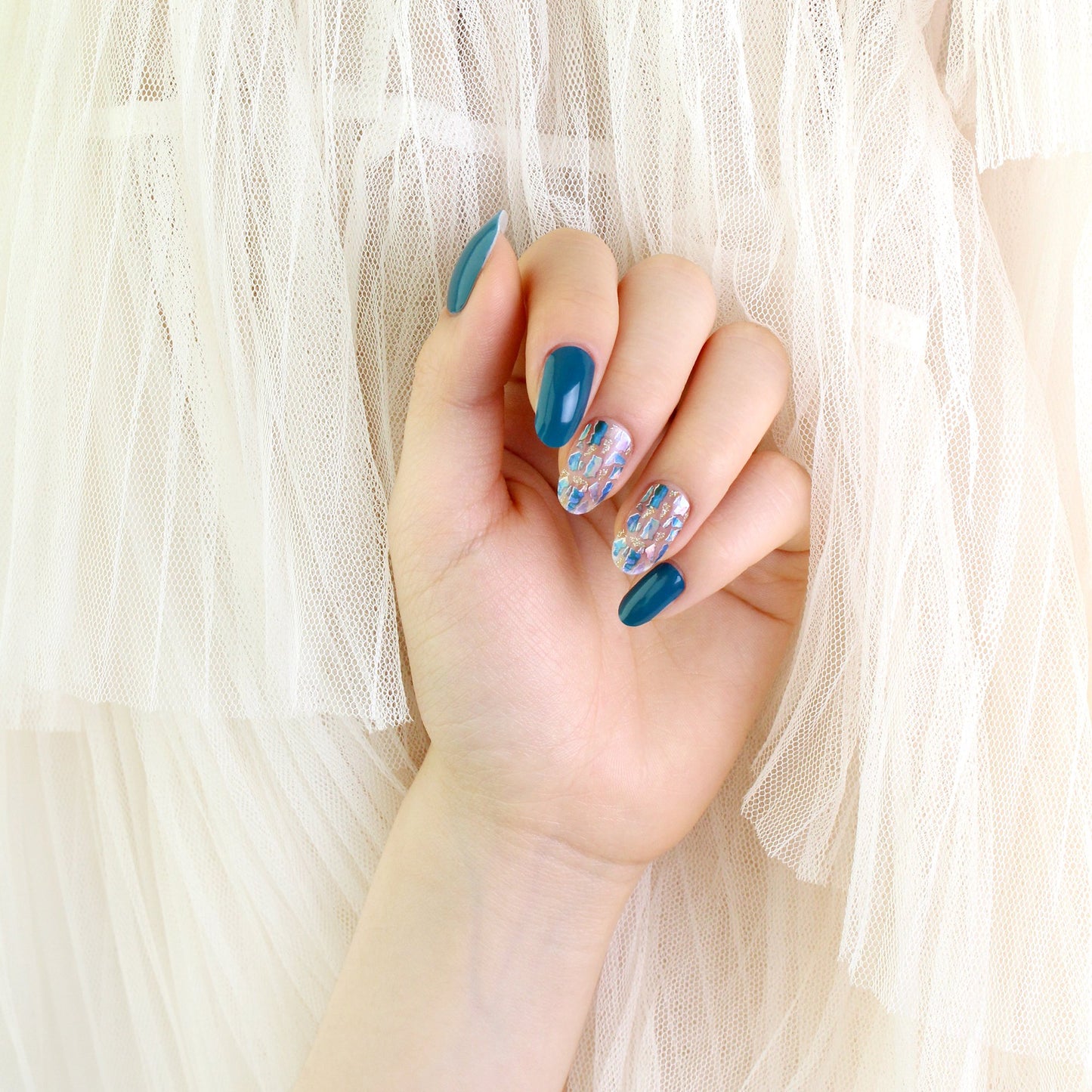 Tiras de gel coreanas para uñas, calcomanías para uñas, kits todo en uno 
