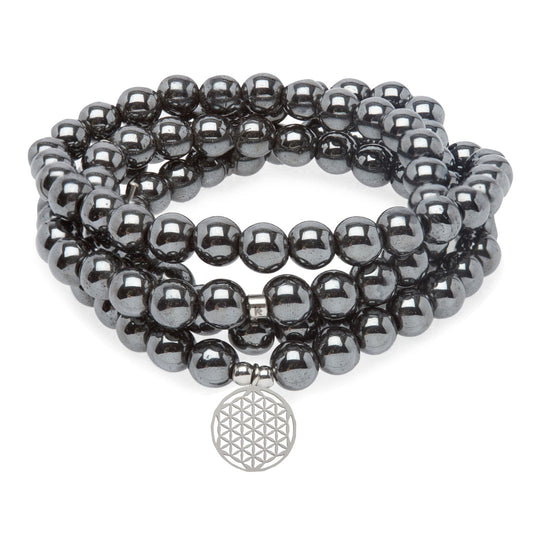 Bracelet Mala "Magnétisme" en Hématite