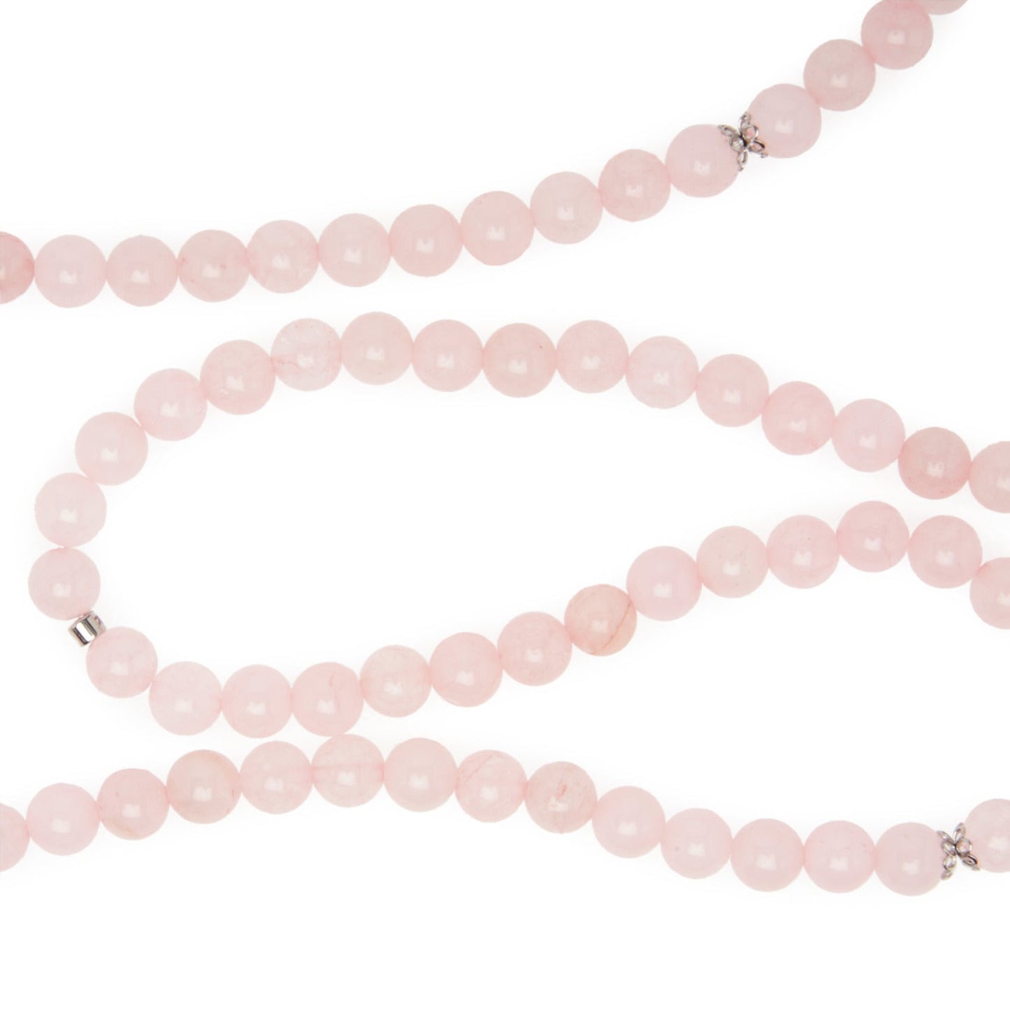 Bracelet Mala "Réconfort & Amour de Bouddha" 108 perles en Quartz Rose