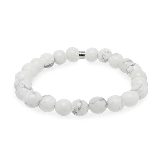 Bracelet en Howlite Blanche "Energie"