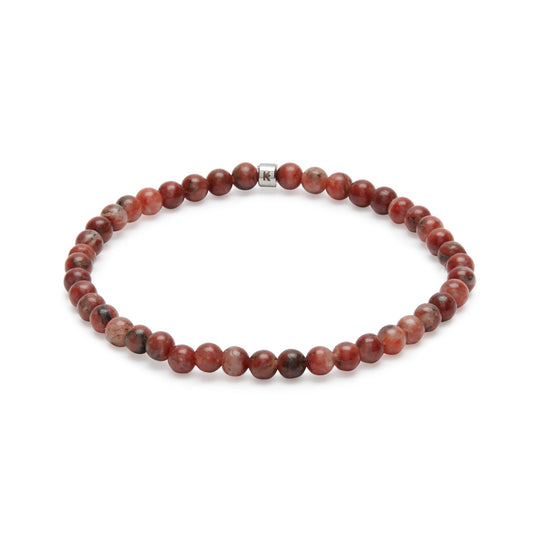 Mini Bracelet en Jaspe Rouge "Energie"