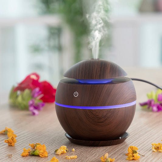 Mini humidificador difusor de aromas nogal oscuro InnovaGoods