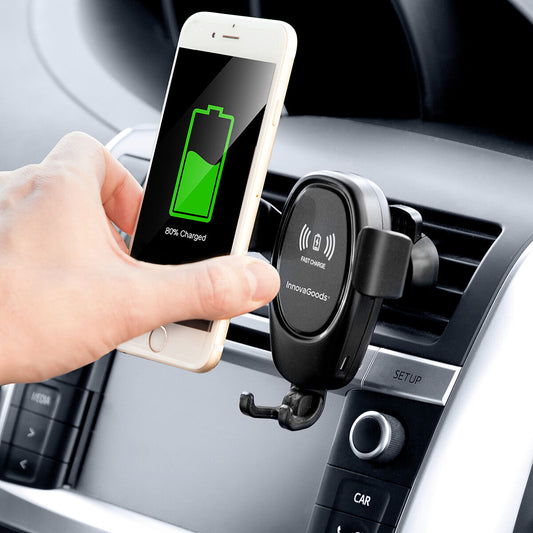 Soporte para móvil con cargador inalámbrico para coche Wolder InnovaGoods
