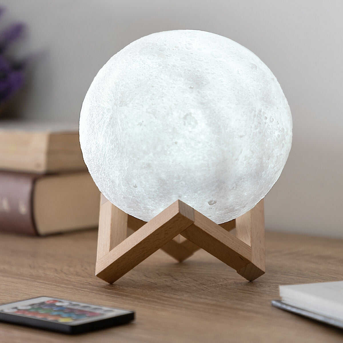Lámpara de luna LED recargable Moondy InnovaGoods