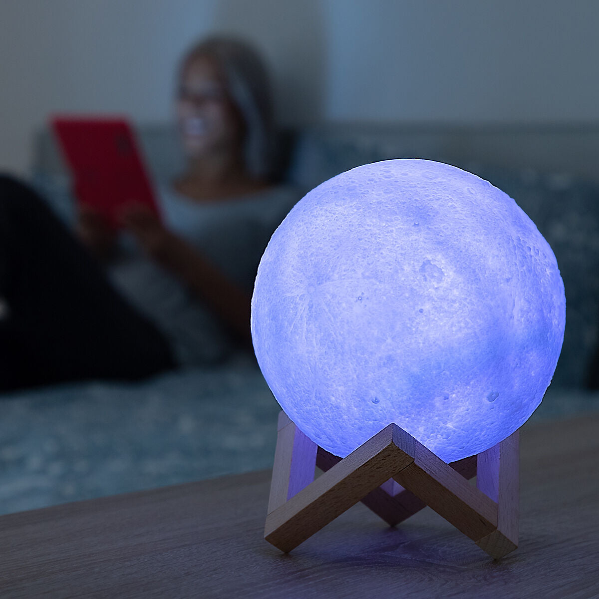 Lámpara de luna LED recargable Moondy InnovaGoods