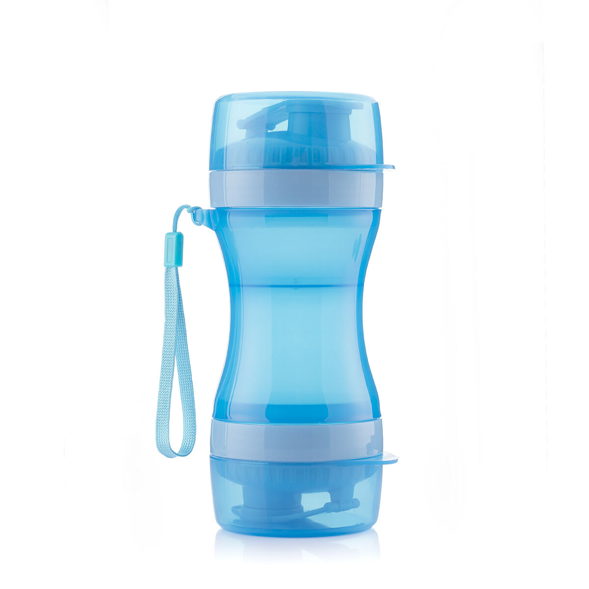 Botella 2 en 1 con recipientes para agua y comida para mascotas Pettap