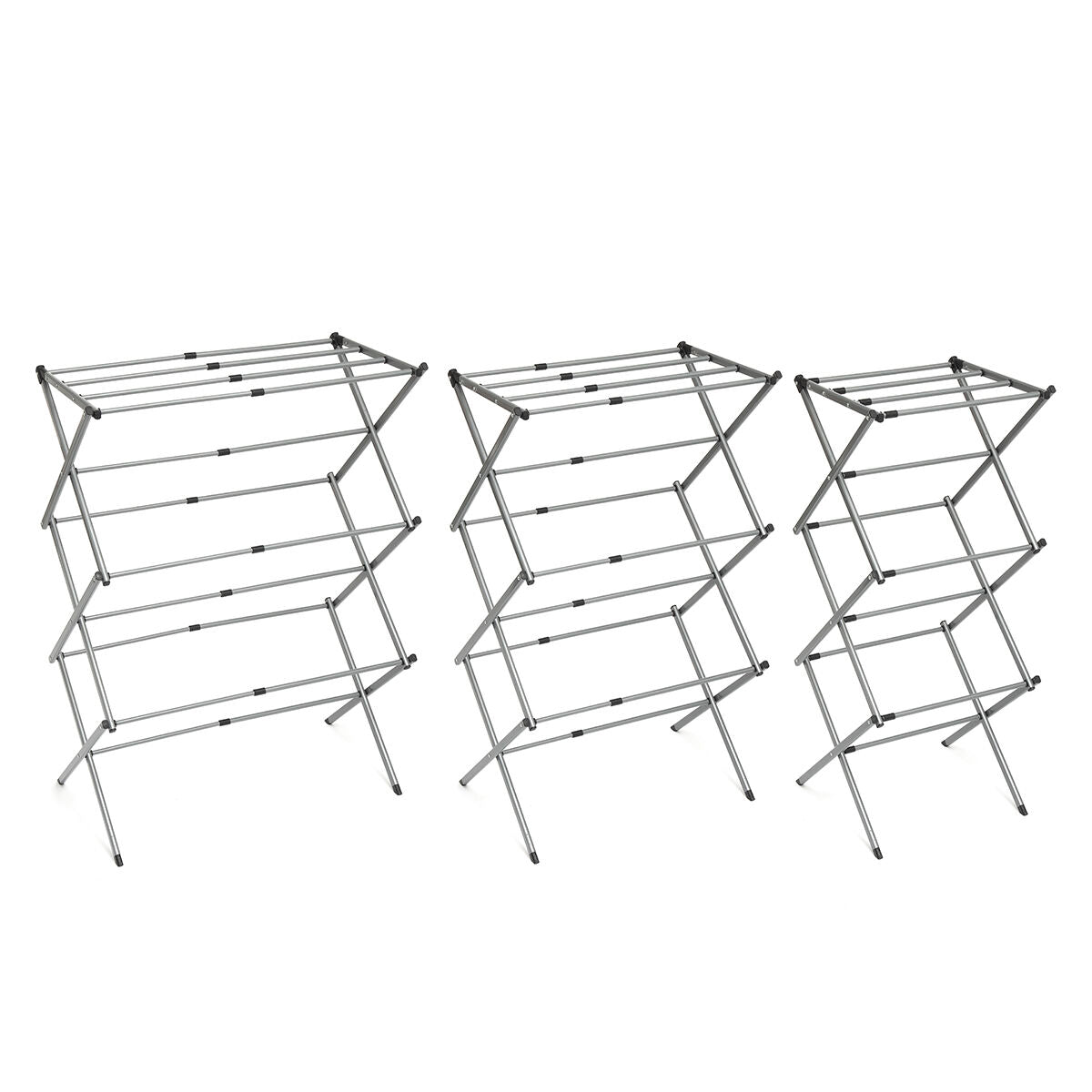 Folding and Extendable Metal Clothes Dryer with 3 Levels Cloxy