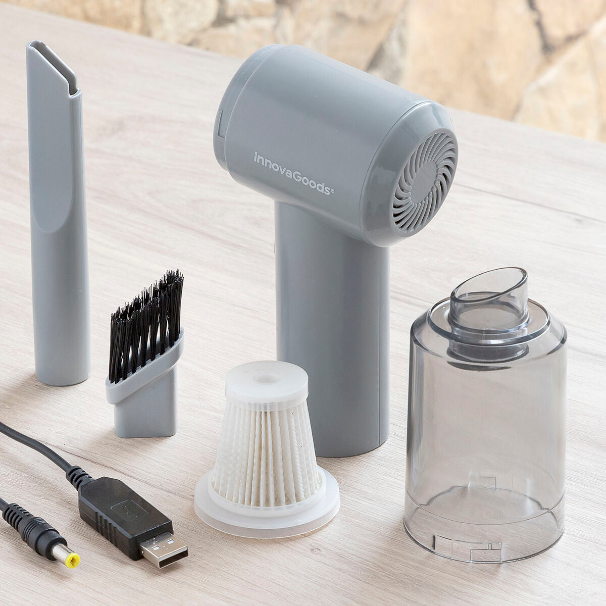 Mini aspiradora de mano inalámbrica recargable Recuum InnovaGoods