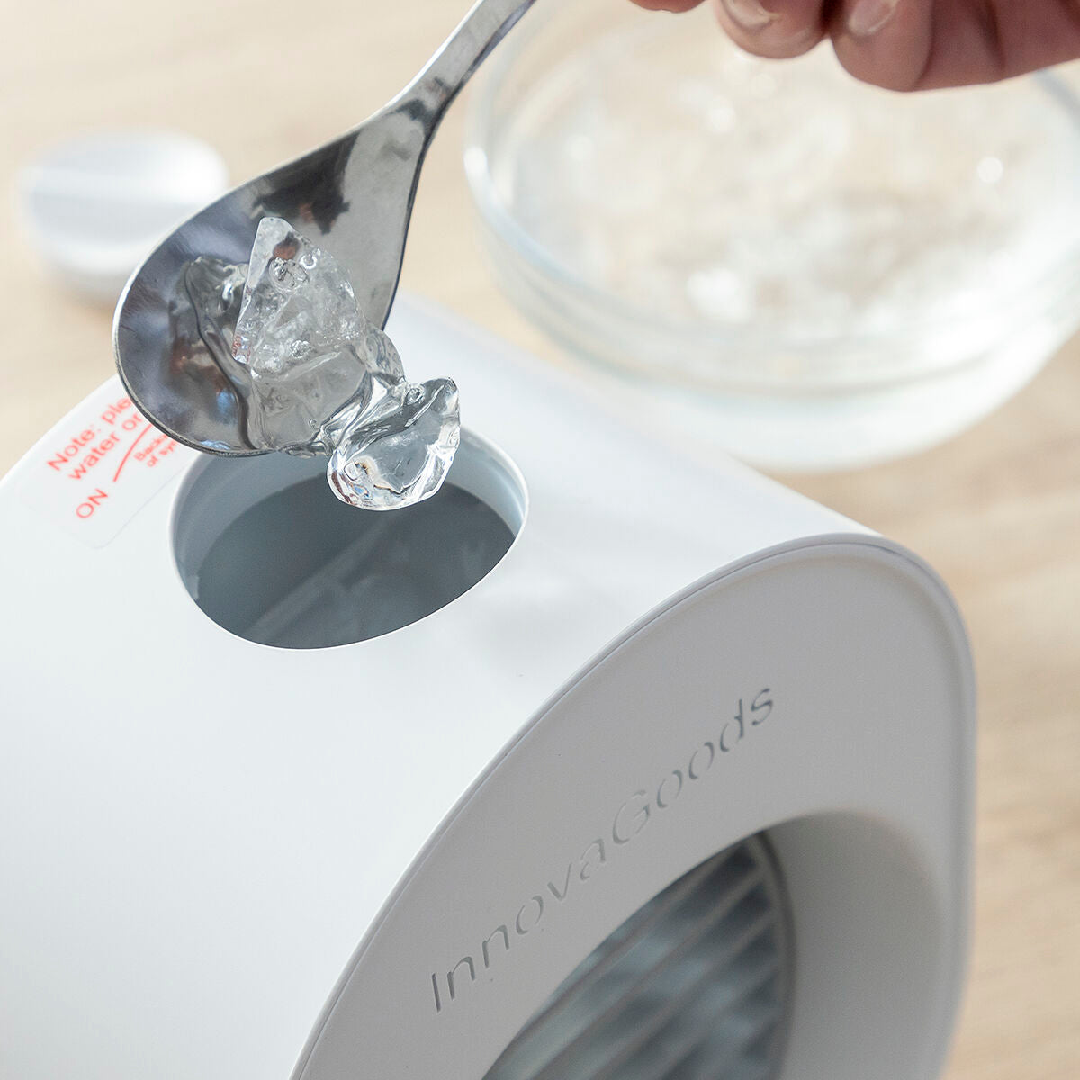 Mini enfriador de aire ultrasónico y humidificador con LED Koolizer InnovaGoods