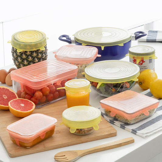 Set de 10 tapas de cocina reutilizables y ajustables Lilyd InnovaGoods
