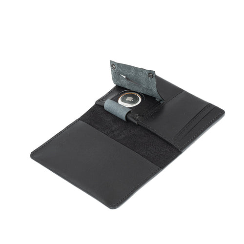 Funda de cuero para pasaporte AirTag