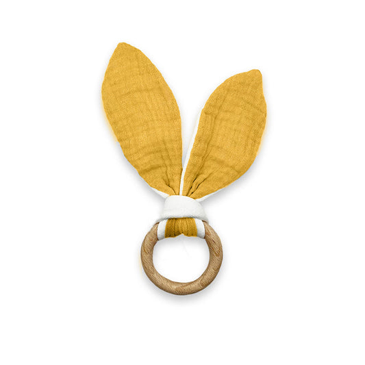 Anillo de dentición de algodón orgánico - Miel