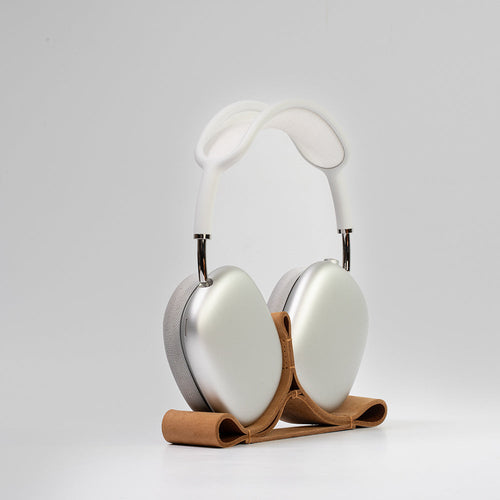 Soporte de cuero para AirPods Max - Velour Stone