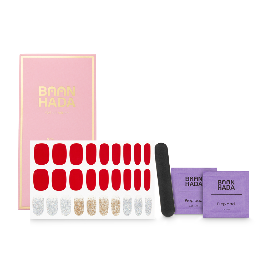 Tiras de gel coreanas para uñas, calcomanías para uñas, kits todo en uno 