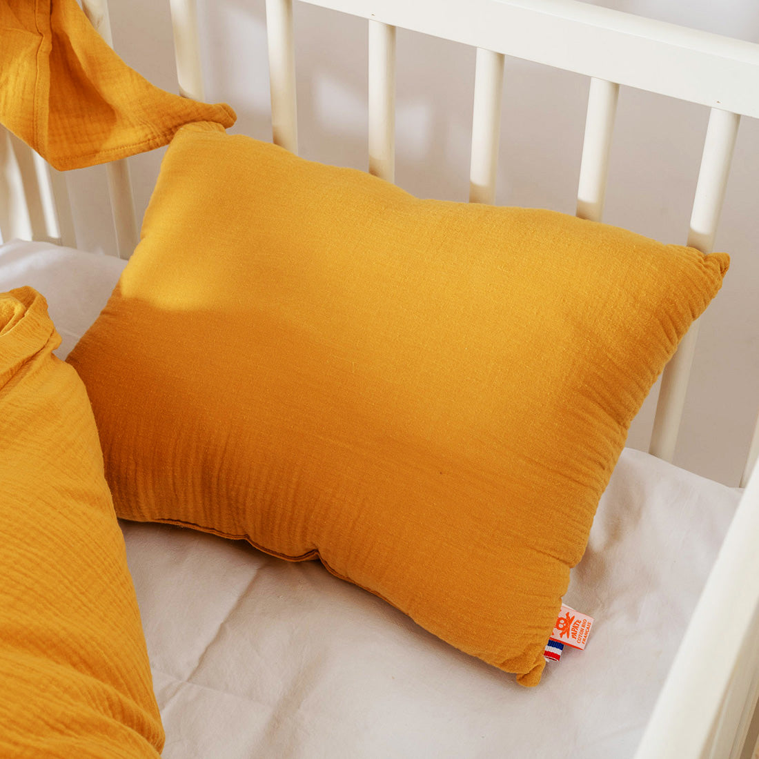 Coussin Rectángulo en Algodón Bio Miel