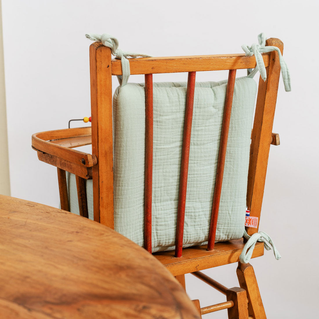 Cojín para trona de algodón orgánico - Verde