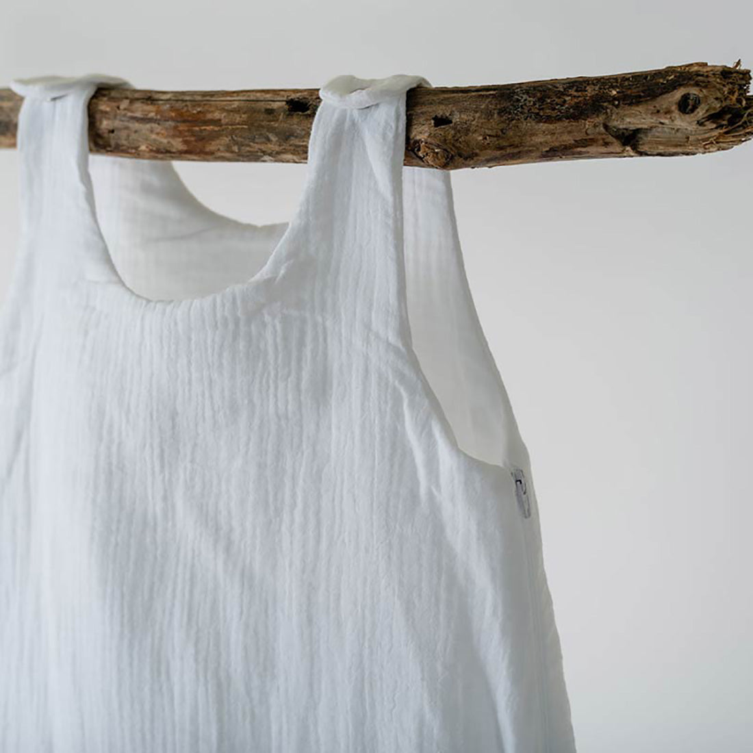 Saco de dormir de verano de algodón orgánico - Blanco