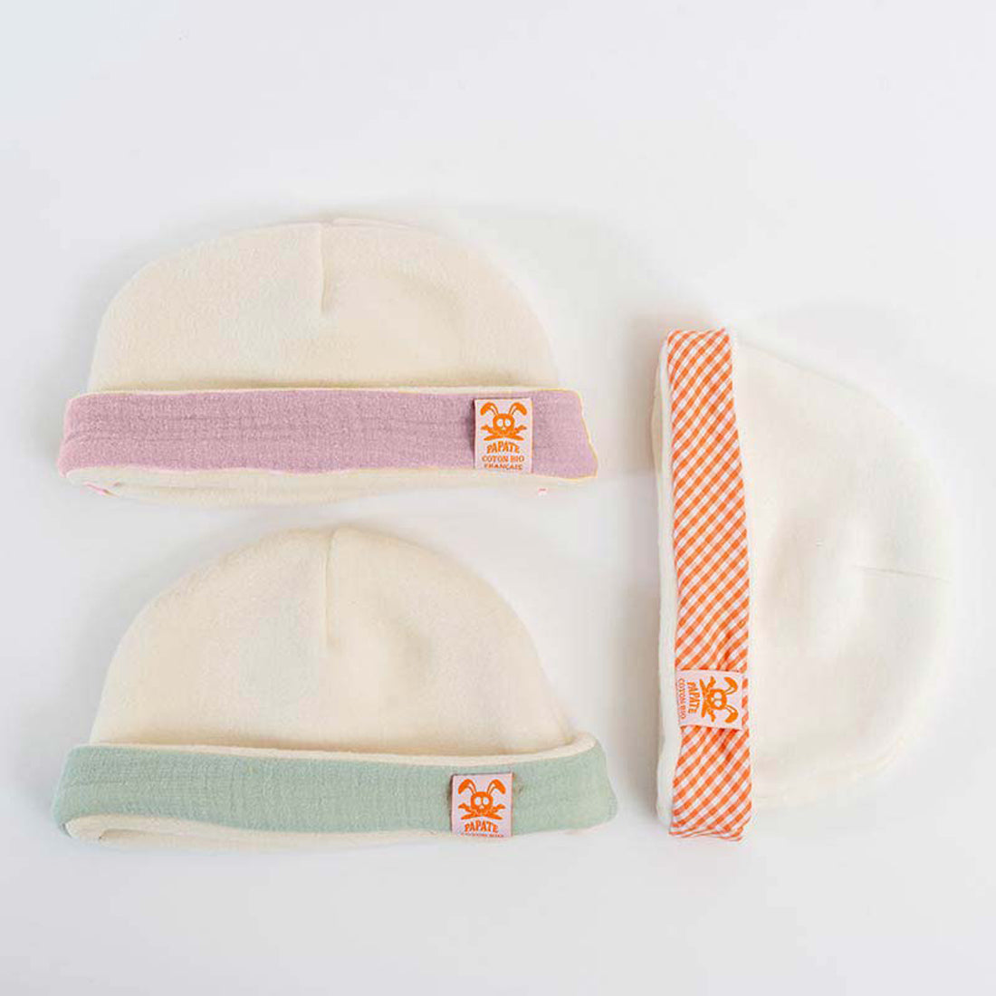 Gorro para recién nacido de algodón orgánico - Rosa