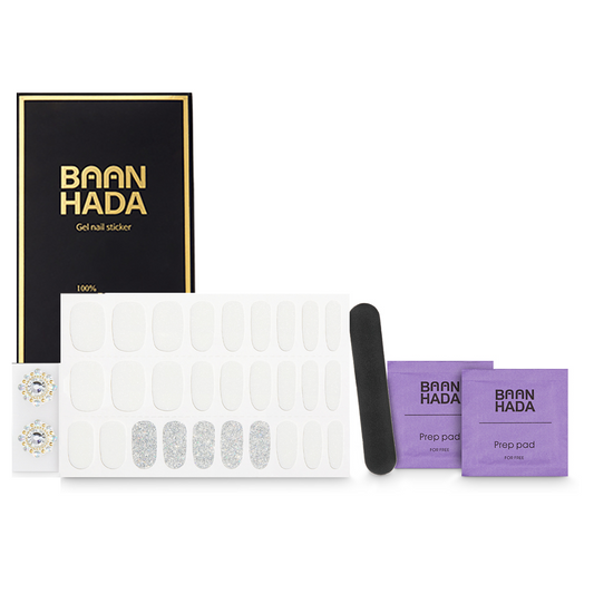 Tiras de gel coreanas para uñas, calcomanías para uñas, kits todo en uno