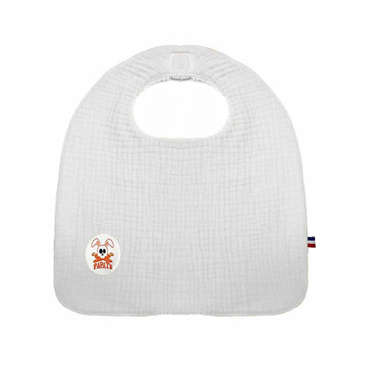 Babero de algodón orgánico - Blanco