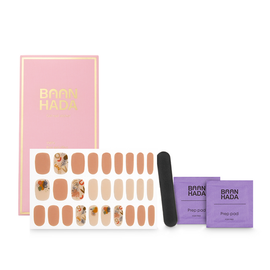 Tiras de gel coreanas para uñas, calcomanías para uñas, kits todo en uno 