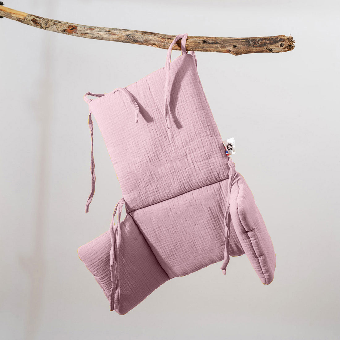 Cojín para trona de algodón orgánico - Rosa