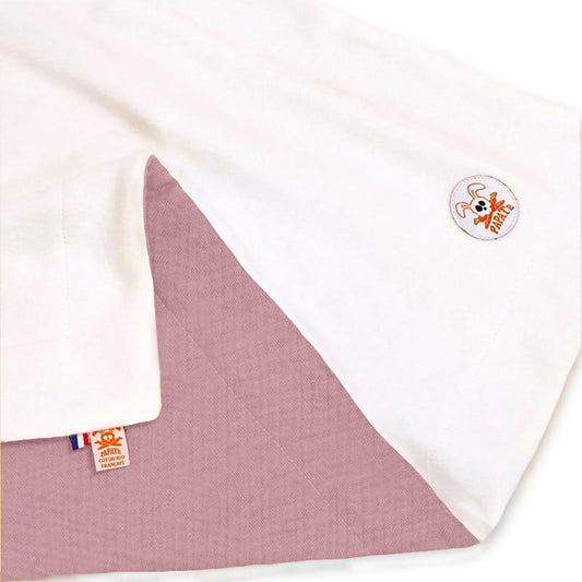Manta polar de algodón orgánico - Rosa