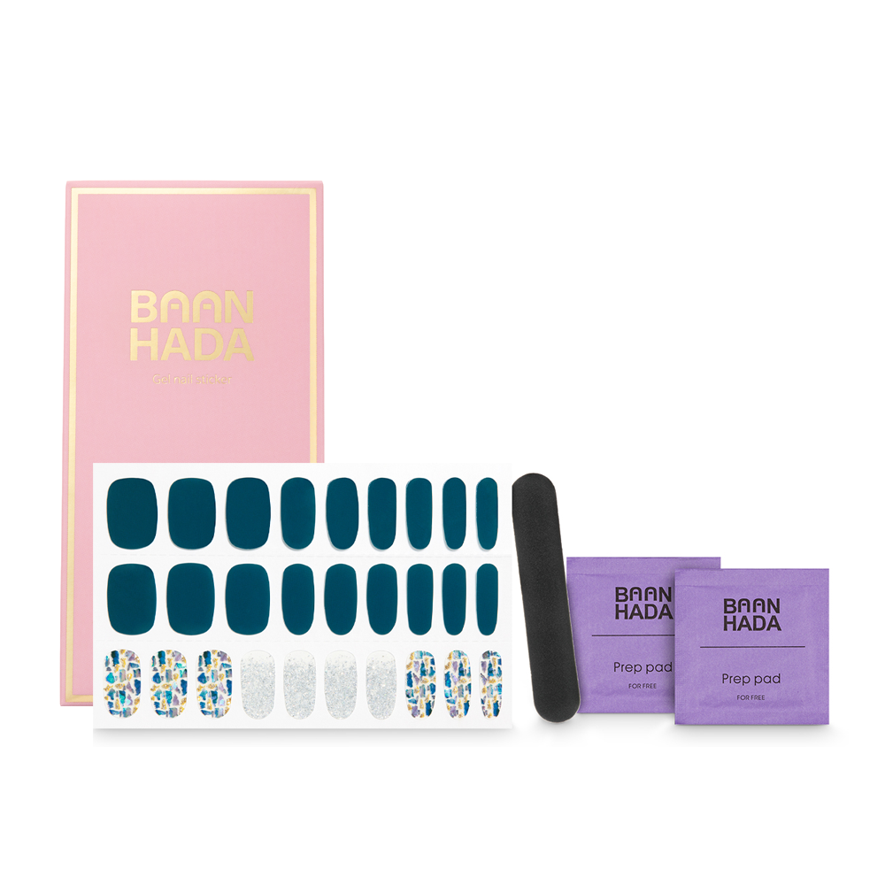 Tiras de gel coreanas para uñas, calcomanías para uñas, kits todo en uno 
