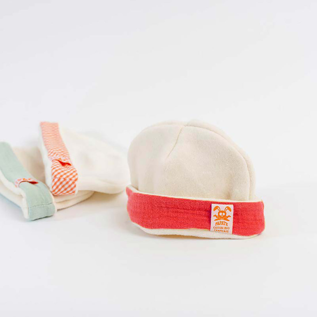 Gorro para recién nacido de algodón orgánico - Fresa