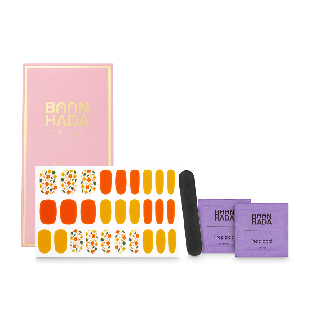 Tiras de gel coreanas para uñas, calcomanías para uñas, kits todo en uno 