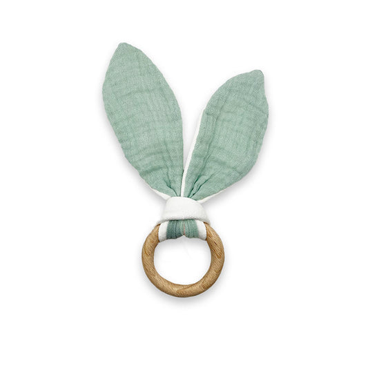 Anillo de dentición de algodón orgánico - Verde