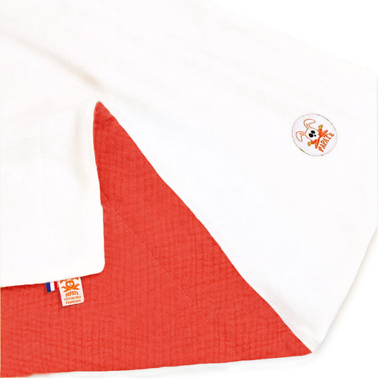 Manta polar de algodón orgánico - Fresa