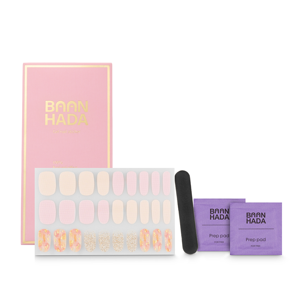 Tiras de gel coreanas para uñas, calcomanías para uñas, kits todo en uno 