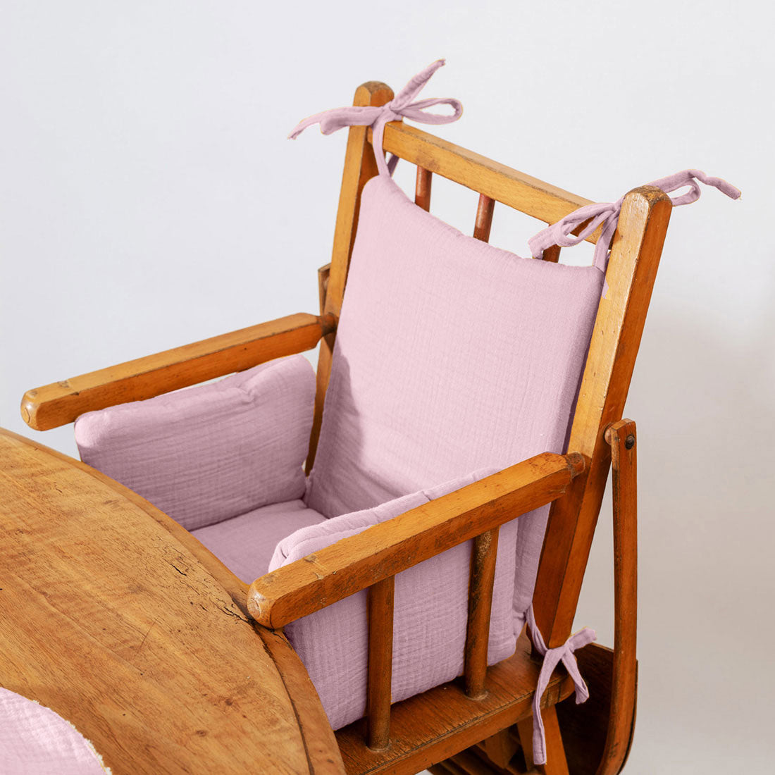 Cojín para trona de algodón orgánico - Rosa
