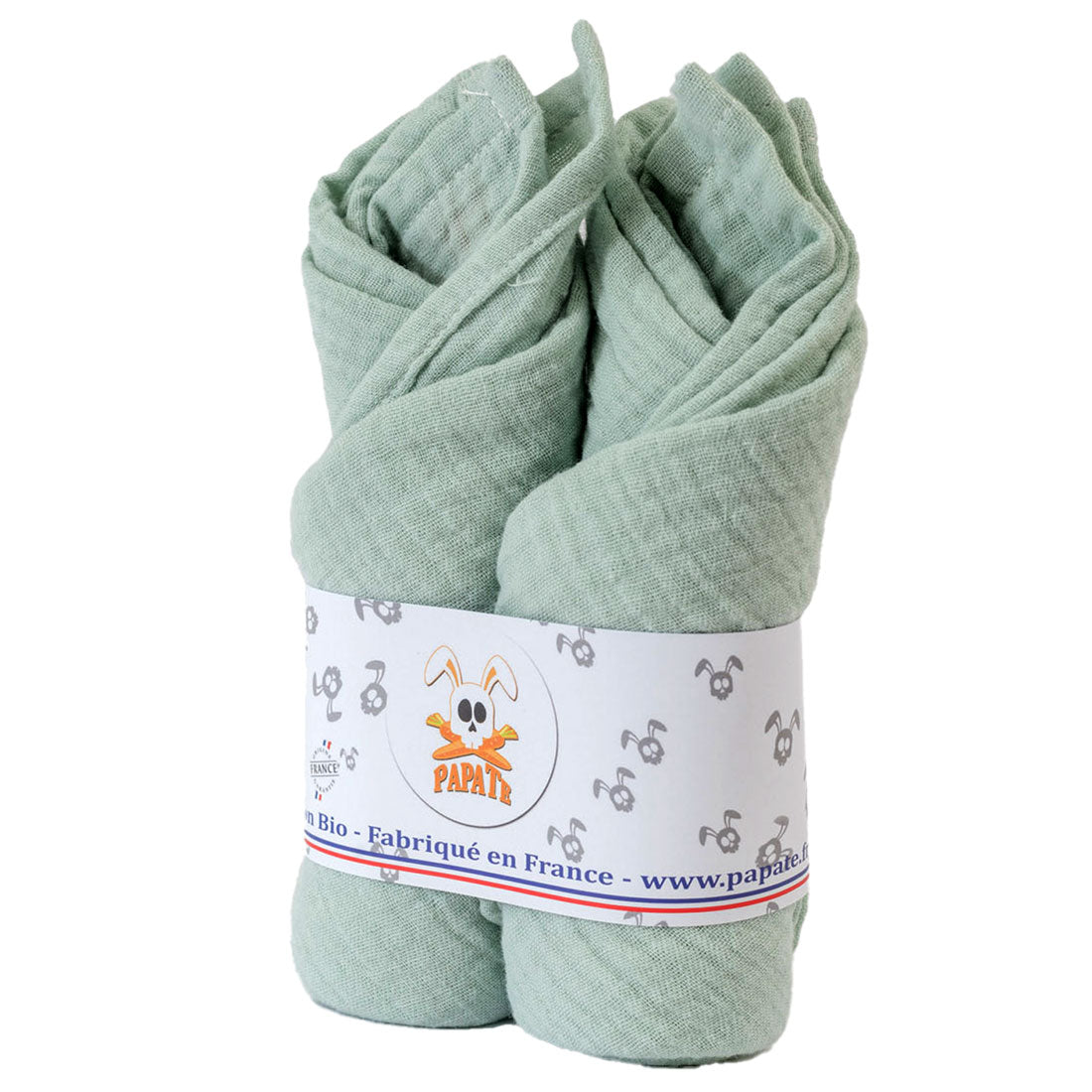 Mantas de algodón orgánico - Verde
