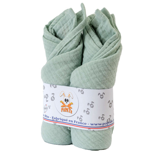 Mantas de algodón orgánico - Verde