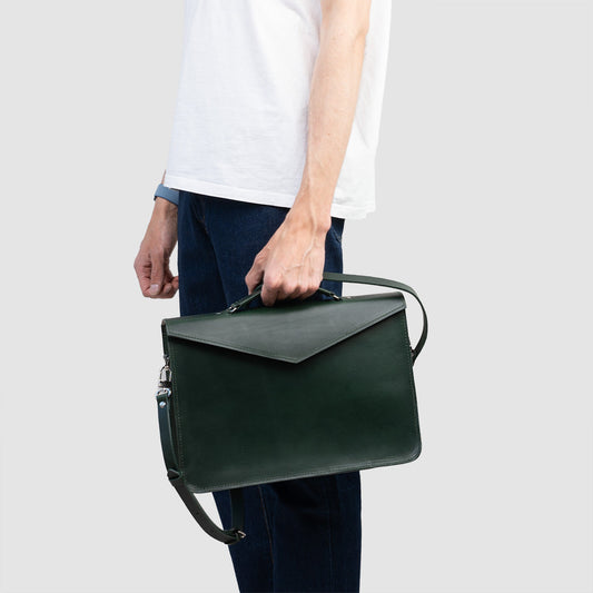 Leather Briefcase (Mahogany)