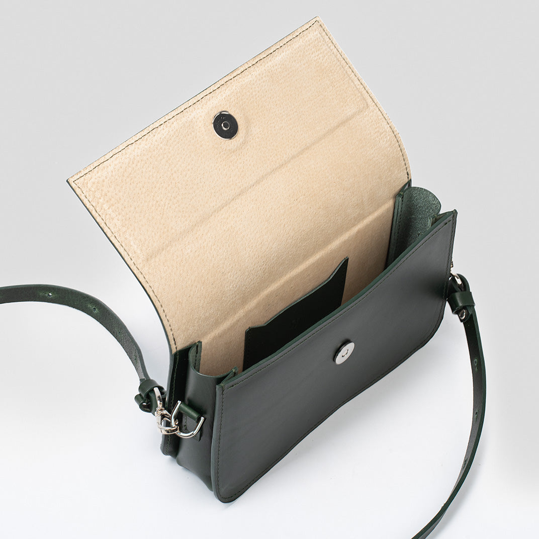 Leather Shoulder Bag - Curie (Red)