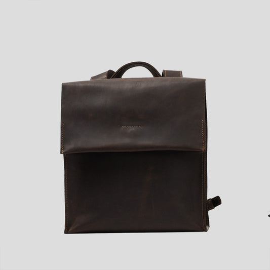 Mochila de cuero - Fi (marrón oscuro)