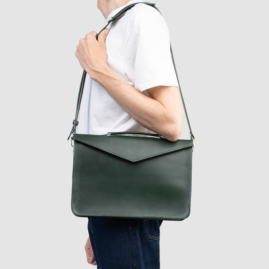 Leather Briefcase (Tan)