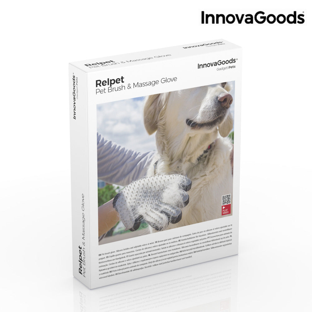 Cepillo y guante de masaje para mascotas Relpet InnovaGoods
